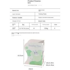 ENLENK Support De Livre Rétractable De Grande Valeur, Grenouille Mignonne, Serre-livres En Fer Réglable En Métal, Porte-revues, Rangement De Bureau, Serre-livres Antidérapant Robuste Blanc -Petit rangement Soldes Magasin 65440900 3