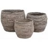 ALTOBUY FITTA - Lot De 3 Paniers Décoratifs En Feuille De Maïs - Gris -Petit rangement Soldes Magasin 65488967 1