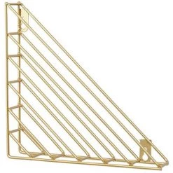 OSQI Porte-journaux Mural De Forme Géométrique Nordique - Porte-revues - Porte-revues En Métal - Pour Salle De Bain, Bureau Et Entrée - Fer (doré)