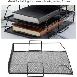OSQI Bureau Plateau Organisateur Document Lettre Porte-fichiers Fer étagère De Rangement Fournitures De Bureau -Petit rangement Soldes Magasin 65504410 3