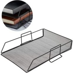 OSQI Bureau Plateau Organisateur Document Lettre Porte-fichiers Fer étagère De Rangement Fournitures De Bureau -Petit rangement Soldes Magasin 65504410 5