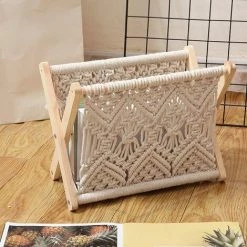 OSQI Porte-revues, Panier De Rangement En Bois Pour Porte-revues, Petits Paniers De Porte-journaux Et Porte-revues Pour Magazines, Livres, Journaux -Petit rangement Soldes Magasin 65505123 4
