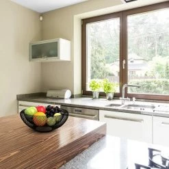 OSQI Corbeille à Fruits En Métal Noir - 24cm - Corbeille à Fruits Décorative Pour Fruits, Légumes Et Pain - Pour Cuisine, Maison, Centres De Table Et Comptoirs -Petit rangement Soldes Magasin 65506155 5