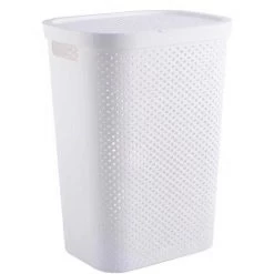 HELLO KITTY BAIN Bac à Linge Sale Avec Couvercle Bonne Ventilation Poignée Ergonomique Pour Salle De Bain Ou Buanderie 100% Recyclé Blanc 44*35*58cm Extra Large -Petit rangement Soldes Magasin 65624531 5