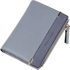 HELLO KITTY BAIN Porte-monnaie Pour Femme, Portefeuille Pour Femme En Cuir PU Petit Portefeuille Pour Femme à Deux Volets Porte-cartes Porte-monnaie à Fermeture éclair (bleu)