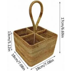 CSPARKV Paniers De Rangement - Paniers Carrés En Osier Tissé, Paniers De Pique-nique, Paniers Tissés Avec Décorations De Poignée, Sacs De Plage, Paniers De Ventre D'algues, Paniers De Fleurs En Osier 8 CSPARKV Paniers De Rangement - Paniers Carrés En Osier Tissé, Paniers De Pique-nique, Paniers Tissés Avec Décorations De Poignée, Sacs De Plage, Paniers De Ventre D'algues, Paniers De Fleurs En Osier -Petit rangement Soldes Magasin 65628745 2
