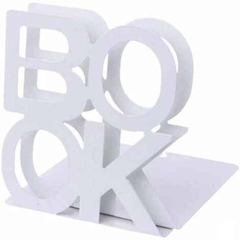 Thsinde 1 Paire De Serre-livres En Métal Antidérapant En Forme De L Pour étagères De Bureau (blanc) 3 Thsinde 1 Paire De Serre-livres En Métal Antidérapant En Forme De L Pour étagères De Bureau (blanc)