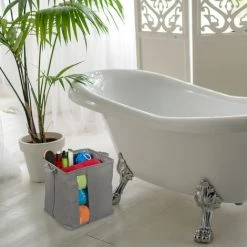 Relaxdays Caisse De Rangement En Tissu, Avec Fenêtre, 2 Poignées, HxLxP : 39 X 49 X 33 Cm, Bac Pliable, Boîte, Gris 9 Relaxdays Caisse De Rangement En Tissu, Avec Fenêtre, 2 Poignées, HxLxP : 39 X 49 X 33 Cm, Bac Pliable, Boîte, Gris -Petit rangement Soldes Magasin 65643441 3