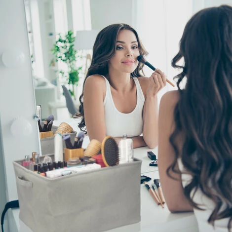 Relaxdays Boîte De Rangement En Tissu, Pliable, Organiseur, HxLxP : 24x40x30 Cm, Caisse à Poignées, Salle De Bain, Gris 6 Relaxdays Boîte De Rangement En Tissu, Pliable, Organiseur, HxLxP : 24x40x30 Cm, Caisse à Poignées, Salle De Bain, Gris – Image 4