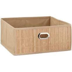 RELAXDAYS 3x Paniers De Rangement En Bambou, Corbeille De Salle De Bain Carrée, Boîte Plate, 14 X 31 X 31 Cm, Pliante, Nature 8 RELAXDAYS 3x Paniers De Rangement En Bambou, Corbeille De Salle De Bain Carrée, Boîte Plate, 14 X 31 X 31 Cm, Pliante, Nature -Petit rangement Soldes Magasin 65643449 2