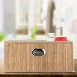 RELAXDAYS 3x Paniers De Rangement En Bambou, Corbeille De Salle De Bain Carrée, Boîte Plate, 14 X 31 X 31 Cm, Pliante, Nature 9 RELAXDAYS 3x Paniers De Rangement En Bambou, Corbeille De Salle De Bain Carrée, Boîte Plate, 14 X 31 X 31 Cm, Pliante, Nature -Petit rangement Soldes Magasin 65643449 3