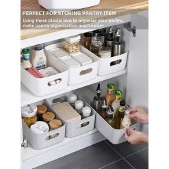 BENOBBY KIDS Lot De 7 Boîtes De Rangement En Plastique, Plusieurs Couleurs Paniers De Rangement Pour Cuisine, Placard, Bureau, Salle De Bain, Jouets, Maison (7 Pack) -Petit rangement Soldes Magasin 65682918 4