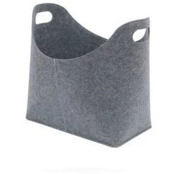 BENOBBY KIDS Sac Ovale Bois Feutre - Panier De Rangement Avec Anse Pour Journal Ou Étagère Anthracite