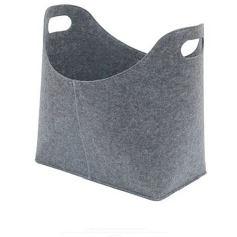BENOBBY KIDS Sac Ovale Bois Feutre - Panier De Rangement Avec Anse Pour Journal Ou Étagère Anthracite 3 BENOBBY KIDS Sac Ovale Bois Feutre - Panier De Rangement Avec Anse Pour Journal Ou Étagère Anthracite