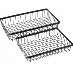 Corbeille à Fruits à 2 Niveau Cuisine Panier De Rangement Multifonctionnel Étagère Fruits Et Légumes Panier Égouttoir - Noir L Fortuna Lai -Petit rangement Soldes Magasin 65754748 4