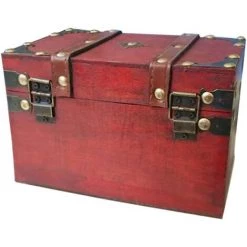 MONLY Coffre Au Tresor Coffre Bois Coffres Au Trésor En Bois Pirate Coffre Au Trésor Boîte De Rangement Coffre Au Trésor Coffre Au Trésor En Bois Avec Serrure Mini Coffre Au Trésor -Petit rangement Soldes Magasin 65757401 5