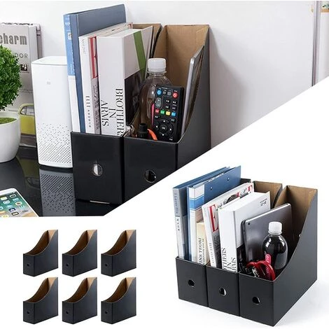 FR-LIFE Organisateur Magazine Fichiers, Fichier Magazine Support, Porte Revues Stockage Fichiers, Porte Revues En Carton, Pour Le Stockage De Fichiers De Bureau à Domicile,BR-Vie, Noir 6 Pièces 7 FR-LIFE Organisateur Magazine Fichiers, Fichier Magazine Support, Porte Revues Stockage Fichiers, Porte Revues En Carton, Pour Le Stockage De Fichiers De Bureau à Domicile,BR-Vie, Noir 6 Pièces – Image 5