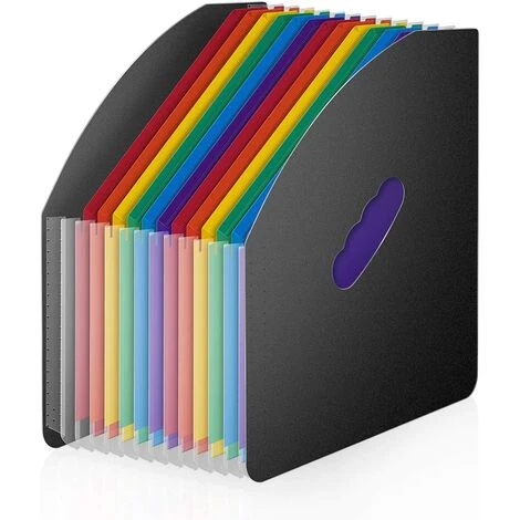 FR-LIFE Trieur 13 Compartiments A4 Porte Revue Portrait Extensible Rangement Papier Organisateur Pour Bureau—BR-Vie(Noir) 3 FR-LIFE Trieur 13 Compartiments A4 Porte Revue Portrait Extensible Rangement Papier Organisateur Pour Bureau—BR-Vie(Noir)