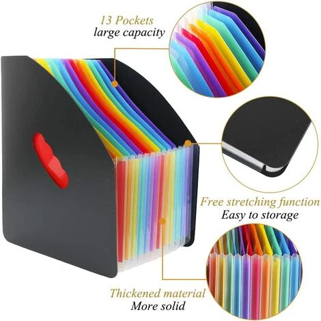 FR-LIFE Trieur 13 Compartiments A4 Porte Revue Portrait Extensible Rangement Papier Organisateur Pour Bureau—BR-Vie(Noir) 5 FR-LIFE Trieur 13 Compartiments A4 Porte Revue Portrait Extensible Rangement Papier Organisateur Pour Bureau—BR-Vie(Noir) – Image 3