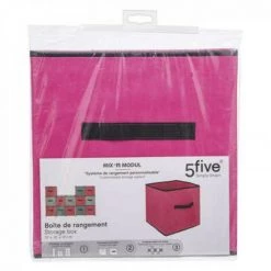 EASY Boite Rangement 31x31 Framboise Eg, Rose Foncé 7 EASY Boite Rangement 31x31 Framboise Eg, Rose Foncé -Petit rangement Soldes Magasin 65776583 3