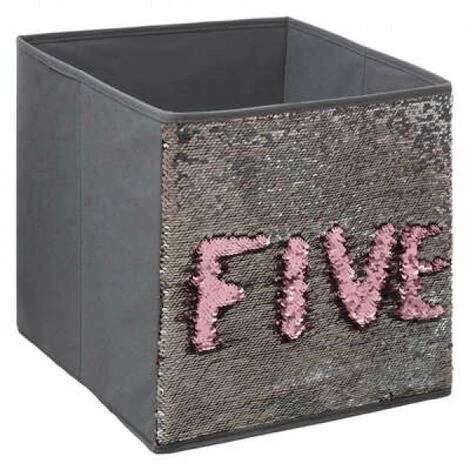 EASY Boite Rangement 31x31 Sequin Gris, Gris 5 EASY Boite Rangement 31x31 Sequin Gris, Gris – Image 3