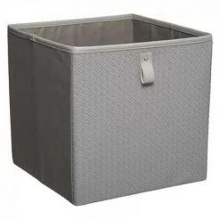 EASY Boite Rangement 31x31 Cuir Tresse, 3-fois Assorti