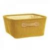 EASY Boite Rangement 31x15 En Velours Cotele Ja, Jaune -Petit rangement Soldes Magasin 65780157 1