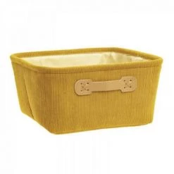 EASY Boite Rangement 31x15 En Velours Cotele Ja, Jaune