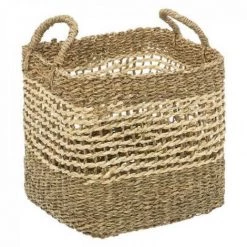 EASY Panier Carre Ajoure X3, Marron -Petit rangement Soldes Magasin 65780186 3