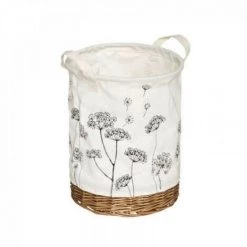 EASY Panier Tissu Osier Rd Blanc X2, Blanc -Petit rangement Soldes Magasin 65780411 3