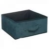EASY Boite Rangement 31x15 Velours Bleu, Bleu