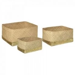 EASY Panier Sequins Rectangle X3, Couleurs Assorties