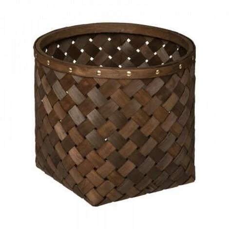 EASY Panier Bois Fonce Ronde X5, Marron 4 EASY Panier Bois Fonce Ronde X5, Marron – Image 2