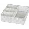 WENKO Organiseur Salle De Bain, Boite De Rangement Adria, Avec 4 Compartiments, Polypropylène, 32x10x32 Cm, Blanc - Blanc -Petit rangement Soldes Magasin 6578899 1