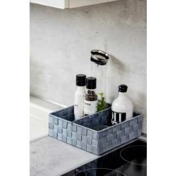 WENKO Organiseur Tiroir Cuisine Avec Rangement Amovible Adria L, Boite Rangement Salle De Bain, Plastique, 26x26x9 Cm, Gris - Gris 9 WENKO Organiseur Tiroir Cuisine Avec Rangement Amovible Adria L, Boite Rangement Salle De Bain, Plastique, 26x26x9 Cm, Gris - Gris -Petit rangement Soldes Magasin 6579468 3