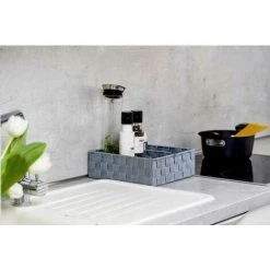 WENKO Organiseur Tiroir Cuisine Avec Rangement Amovible Adria L, Boite Rangement Salle De Bain, Plastique, 26x26x9 Cm, Gris - Gris 11 WENKO Organiseur Tiroir Cuisine Avec Rangement Amovible Adria L, Boite Rangement Salle De Bain, Plastique, 26x26x9 Cm, Gris - Gris -Petit rangement Soldes Magasin 6579468 5