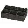 WENKO Organiseur Salle De Bain Adria Petit, Rangement Salle De Bain 4 Compartiments, Polypropylène, 26x17x6.5 Cm, Noir - Noir -Petit rangement Soldes Magasin 6579641 1