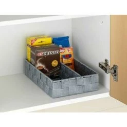 WENKO Organiseur Tiroir Cuisine Avec Rangement Amovible Adria M, Boite Rangement Salle De Bain, Plastique, 18x26x6 Cm, Gris - Gris -Petit rangement Soldes Magasin 6579679 4