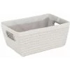 WENKO Panier rangement De salle de bain Avec Poignée Chromo, corbeille De Rangement, Polypropylène, 28x12x19,5 Cm, Blanc - Blanc -Petit rangement Soldes Magasin 6580076 1
