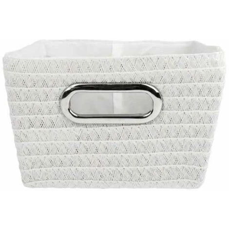 WENKO Panier rangement De salle de bain Avec Poignée Chromo, corbeille De Rangement, Polypropylène, 28x12x19,5 Cm, Blanc - Blanc 5 WENKO Panier rangement De salle de bain Avec Poignée Chromo, corbeille De Rangement, Polypropylène, 28x12x19,5 Cm, Blanc - Blanc – Image 3