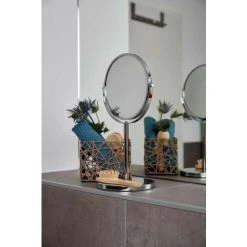 WENKO Panier Salle de bain Curly, Rangement Salle De Bain, Cellulose, 15x11x10,5 Cm, Taupe - Gris - Taupe -Petit rangement Soldes Magasin 6580219 4