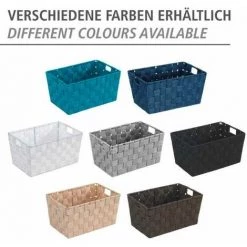 WENKO Panier salle de bain Adria, Rangement Salle De Bain S, Polypropylène, 30x20x15 Cm, marron - Marron -Petit rangement Soldes Magasin 6580725 5