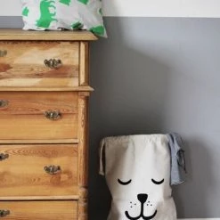 2 Pcs Home Décor Toile Sac De Rangement Organisateurs De Paniers Pour Enfants Jouets, Vêtements De Bébé, Livres Pour Enfants, Paniers Cadeaux -Petit rangement Soldes Magasin 65833824 3