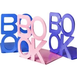 FR-LIFE BR-Vie Style Simple Livre Modèle Bureau Serre-livres Serre-livres En Métal Livre Est Pour Bureau Bibliothèque école Pont Décoration - Bleu 2PCS -Petit rangement Soldes Magasin 65846956 5