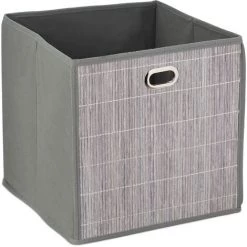 RELAXDAYS 2x Paniers De Rangement Bambou, Corbeille De Salle De Bain Carrée, Boîte Haute, 31 X 31 X 31 Cm, Pliable, Gris 8 RELAXDAYS 2x Paniers De Rangement Bambou, Corbeille De Salle De Bain Carrée, Boîte Haute, 31 X 31 X 31 Cm, Pliable, Gris -Petit rangement Soldes Magasin 65848025 2