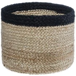 ATMOSPHERA, CRÉATEUR D'INTÉRIEUR Lot De 3 Paniers Jute Noir - Beige -Petit rangement Soldes Magasin 65866523 4