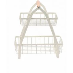 Corbeille à Fruits à 2 Niveau Cuisine Panier De Rangement Multifonctionnel Étagère Fruits Et Légumes Panier Égouttoir - Blanc LBF 9 Corbeille à Fruits à 2 Niveau Cuisine Panier De Rangement Multifonctionnel Étagère Fruits Et Légumes Panier Égouttoir - Blanc LBF -Petit rangement Soldes Magasin 65884981 3