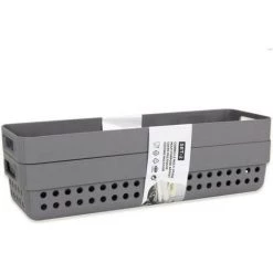 BRICOMARTEAU Panier Multi-usages Confortime Plastique (2 Pièces) (24 X 7,5 X 5 Cm)