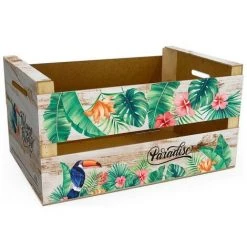 BRICOMARTEAU Boîte De Rangement Confortime Paradise Brille Tropical (44 X 24,5 X 23 Cm)