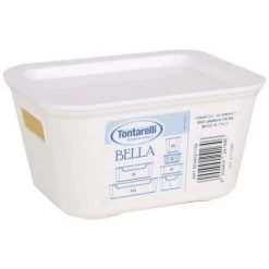 BRICOMARTEAU Boîte De Rangement Avec Couvercle Bella Blanc (14 X 11 X 7 Cm)